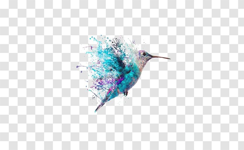 Hummingbird Tattoo Art Painting - Watercolor Transparent PNG