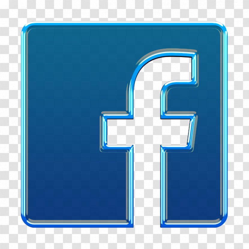 Facebook Icon Fb Line - Electric Blue - Logo Rectangle Transparent PNG
