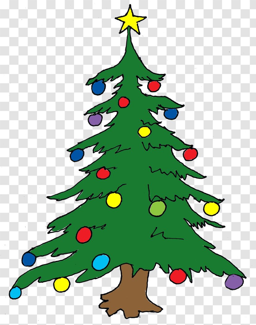 Christmas Tree Santa Claus Mrs. Clip Art - Fir Transparent PNG