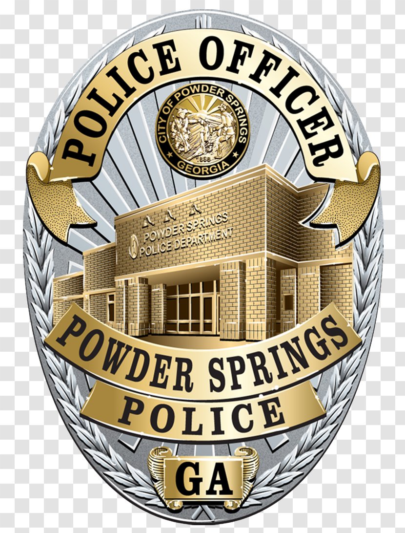 Powder Springs Police Department Acworth Officer Atlanta Metropolitan Area - Emblem Transparent PNG