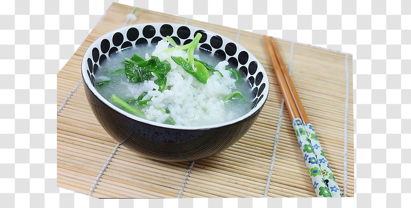 Congee Water Spinach Vegetable Malva Verticillata Stir Frying - Asian Food - Amaranth Porridge Health And Transparent PNG
