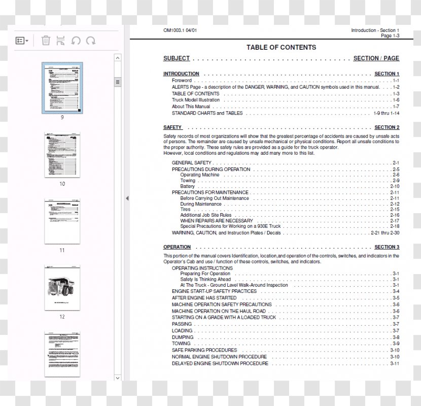 Komatsu 930E Limited Caterpillar Inc. Dump Truck Maintenance - Product Manuals Transparent PNG