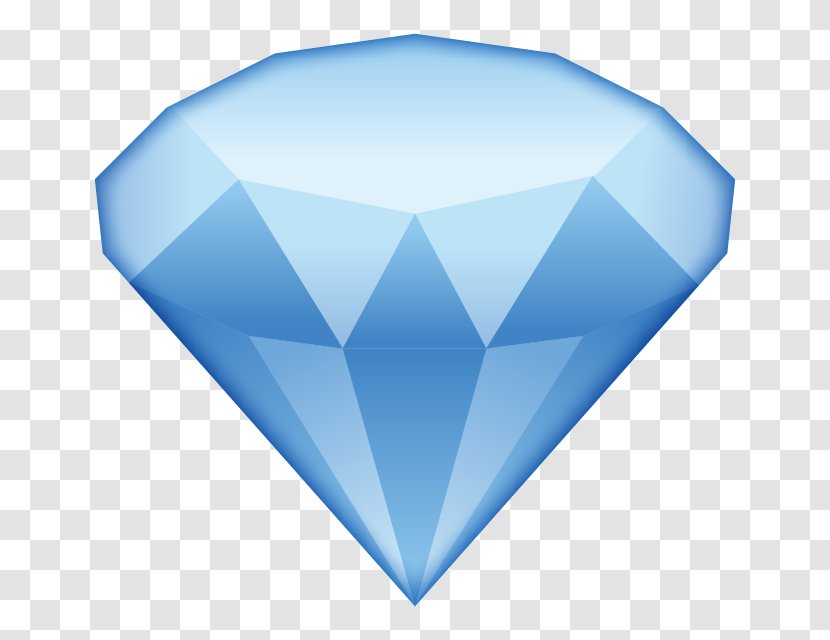 Emoji Paper Blue Diamond Ring - Aqua - Diamonds Transparent PNG