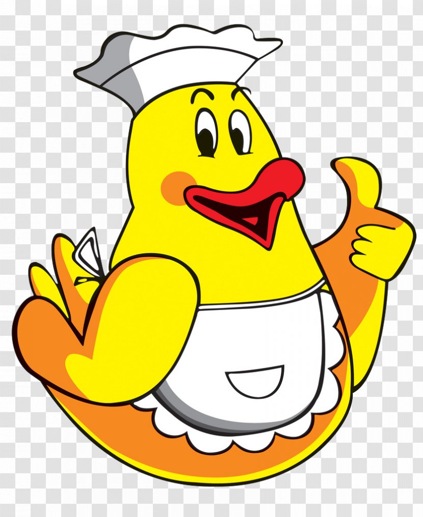 Yellow Duck Cartoon - Water Bird Transparent PNG