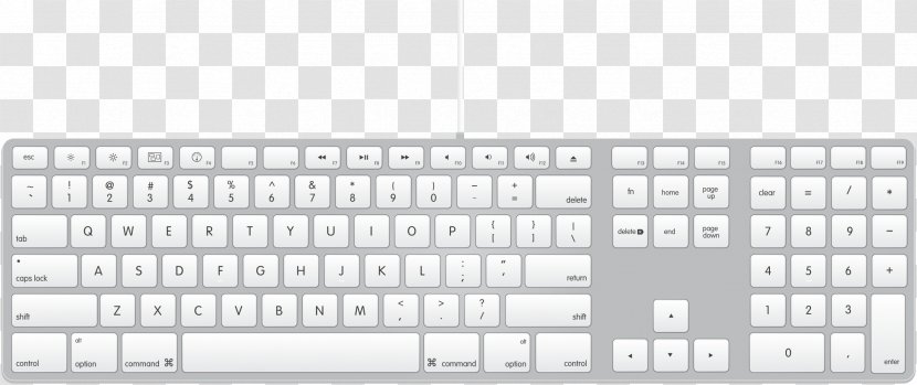 Computer Keyboard Macintosh Laptop Apple - Vector Transparent PNG
