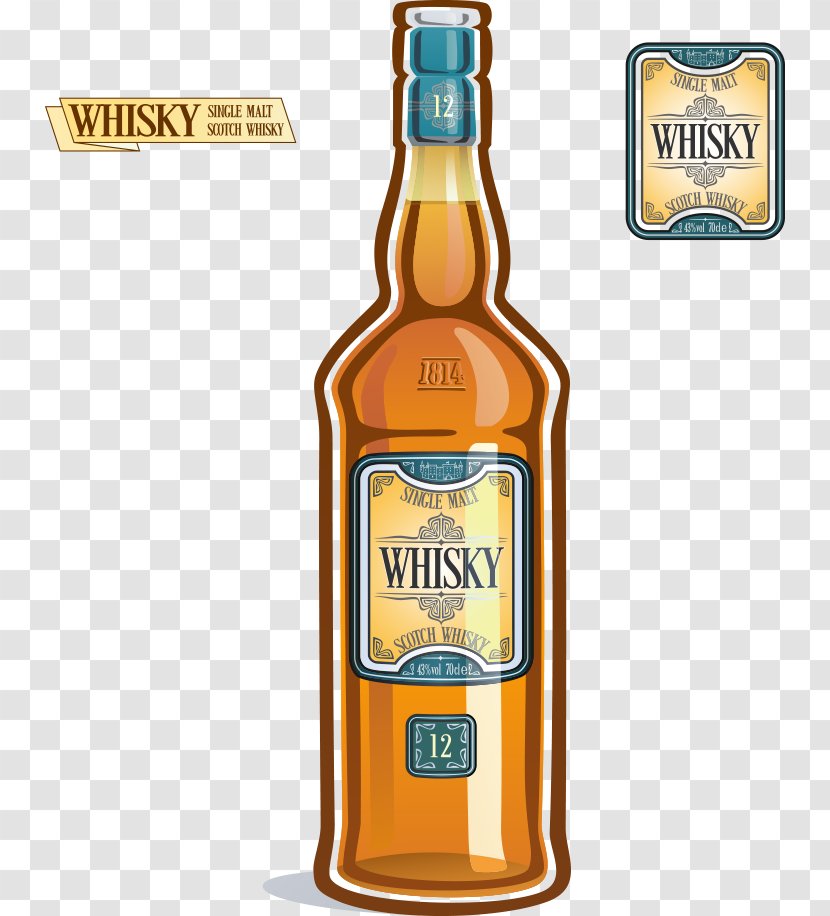Whisky Beer Wine Liqueur Bottle - Label - Advanced Bottles Transparent PNG