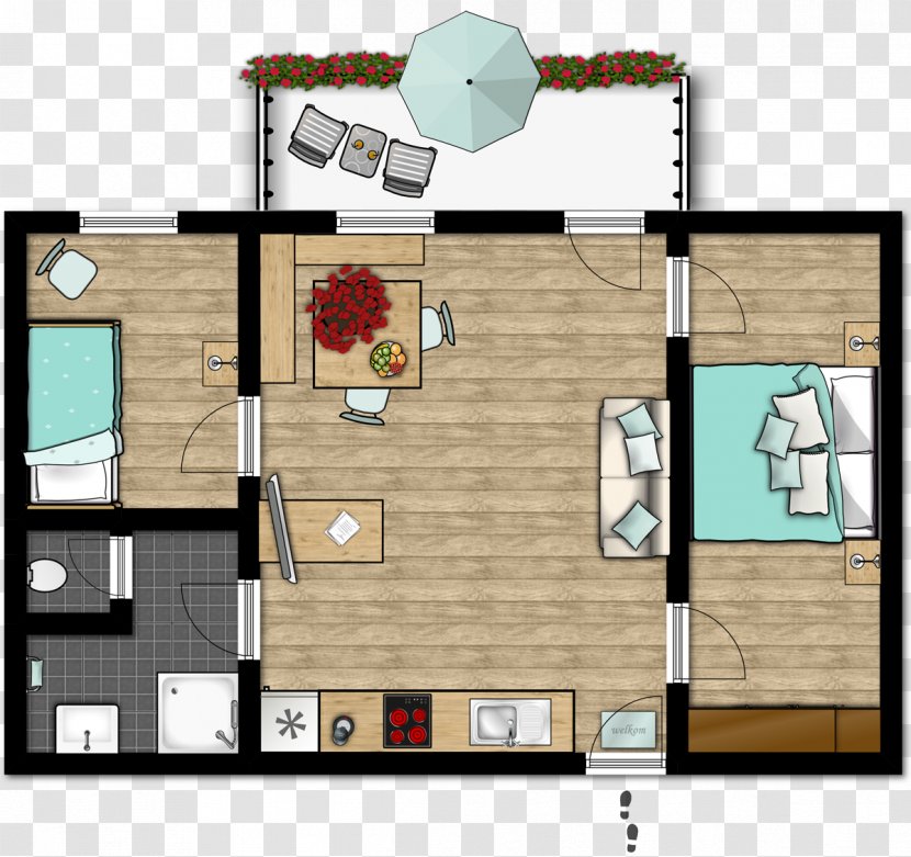 Vacation Rental Apartment Child Family Floor Plan - Facade Transparent PNG