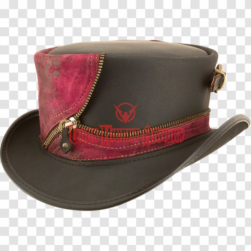 Hat Maroon Leather - Fashion Accessory Transparent PNG
