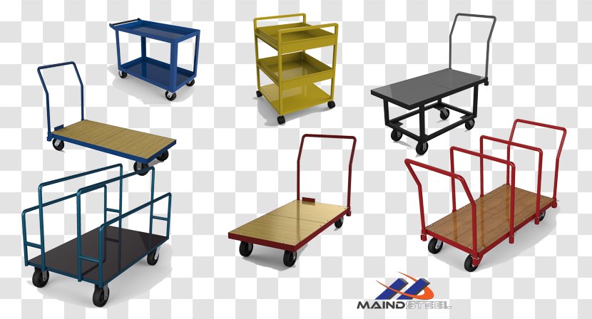 Material Handling Transport Cart - Warehouse Transparent PNG