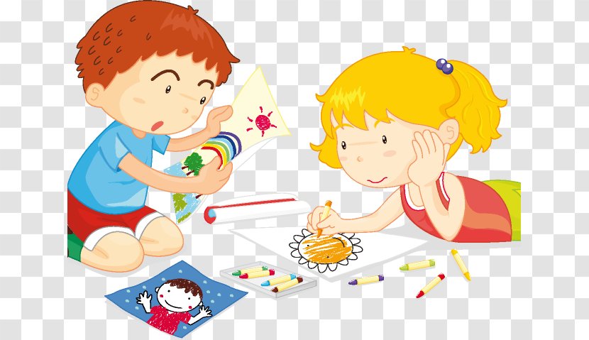 Cartoon Drawing Child Learning - Heart Transparent PNG