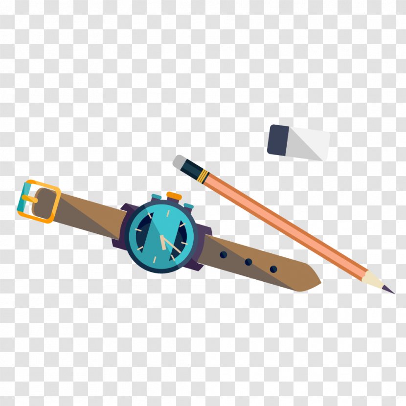 Watch Euclidean Vector - The Pen Eraser Transparent PNG