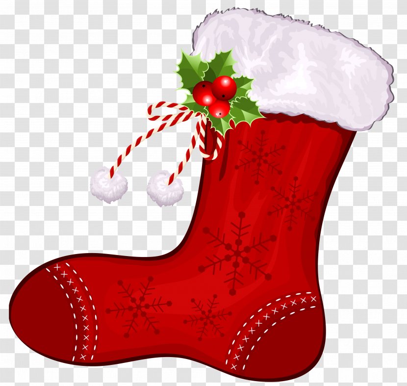 Christmas Stocking Clip Art - Copyright - Large Transparent Red Clipart Transparent PNG
