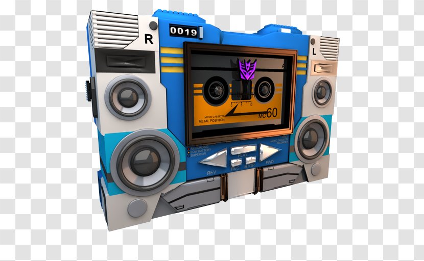 Sound Multimedia Boombox Hardware - Transformers Soundwave Tape Side Transparent PNG