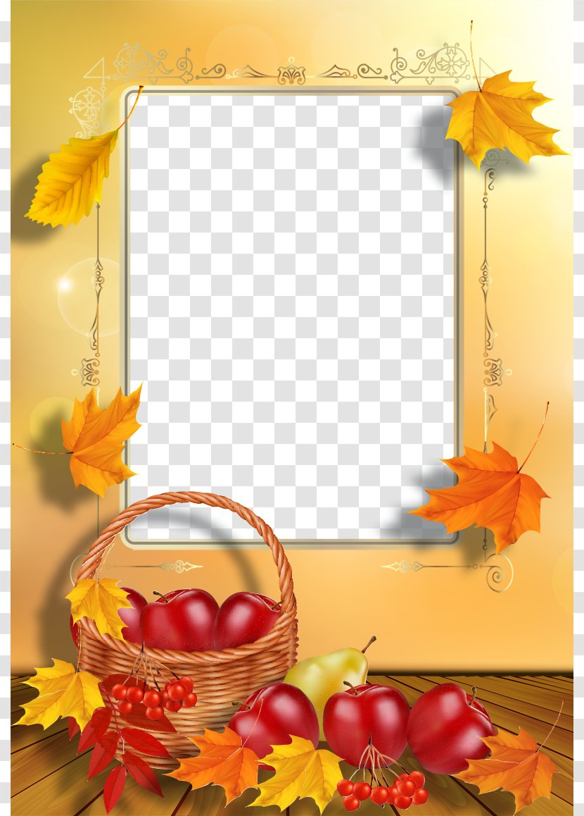Picture Frame Autumn Photography - Flower - Leaves Transparent PNG