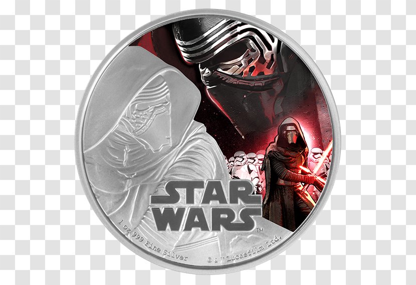 Kylo Ren Finn Silver Coin - Star Wars Sequel Trilogy Transparent PNG