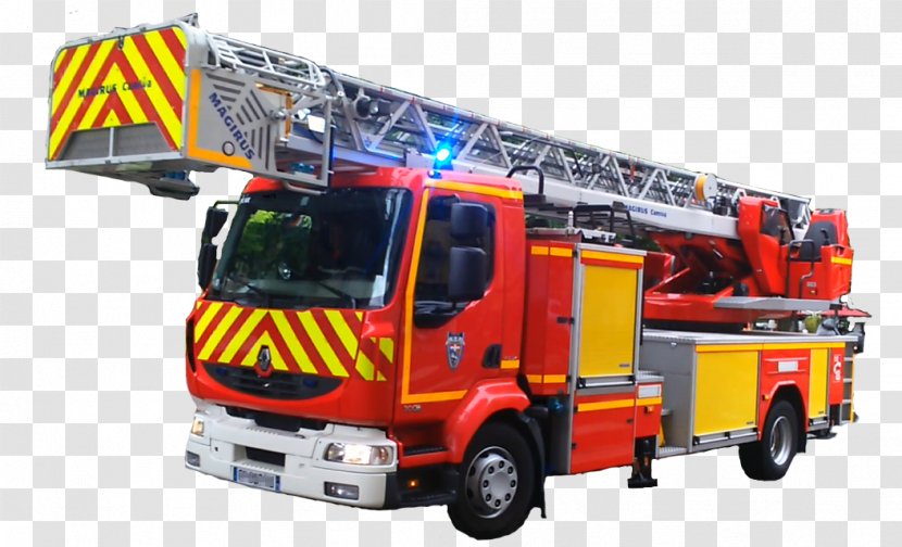 Fire Engine Firefighter Department Service Départemental D’Incendie Et De Secours Autoladder - Freight Transport Transparent PNG