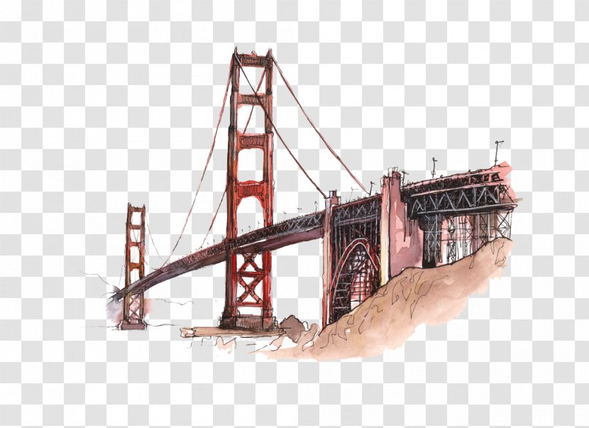 Golden Gate Bridge Paper T-shirt Sticker - Sales - Construction Transparent PNG