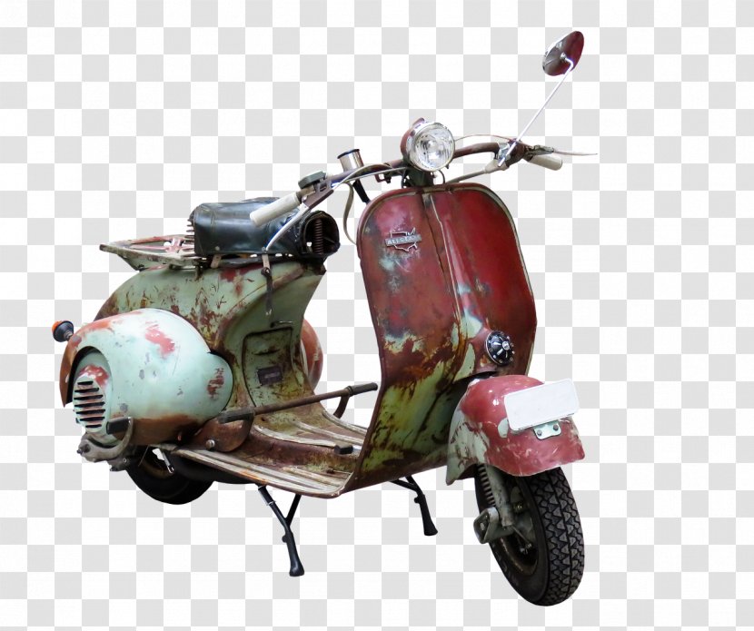 Scooter Car Vespa Motorcycle - Motorized Transparent PNG