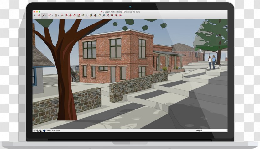 SketchUp 3D Modeling V-Ray Computer Software Graphics - Home - Arrow Free Creative Pull Transparent PNG