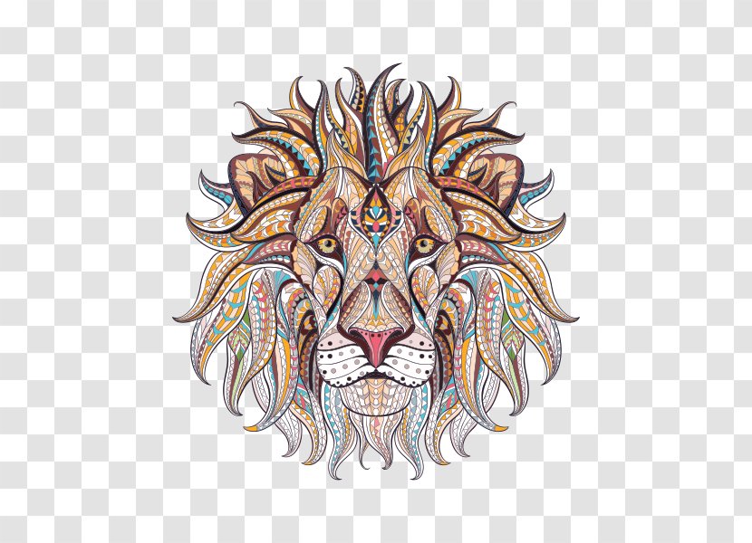 Animal Coloring Book For Adults Lion App Store - Headgear Transparent PNG