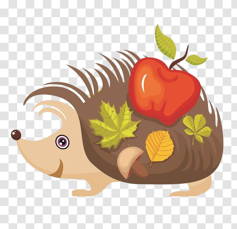 Image Hedgehog Sticker Vector Graphics - Food - Cartoon Animal Transparent PNG