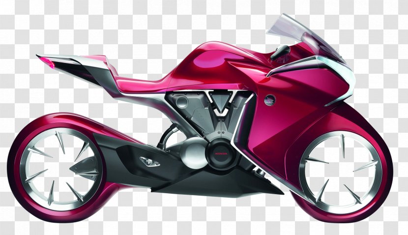 Honda Freed Motorcycle Scooter V4 Engine - Red - Concept Bike Transparent PNG
