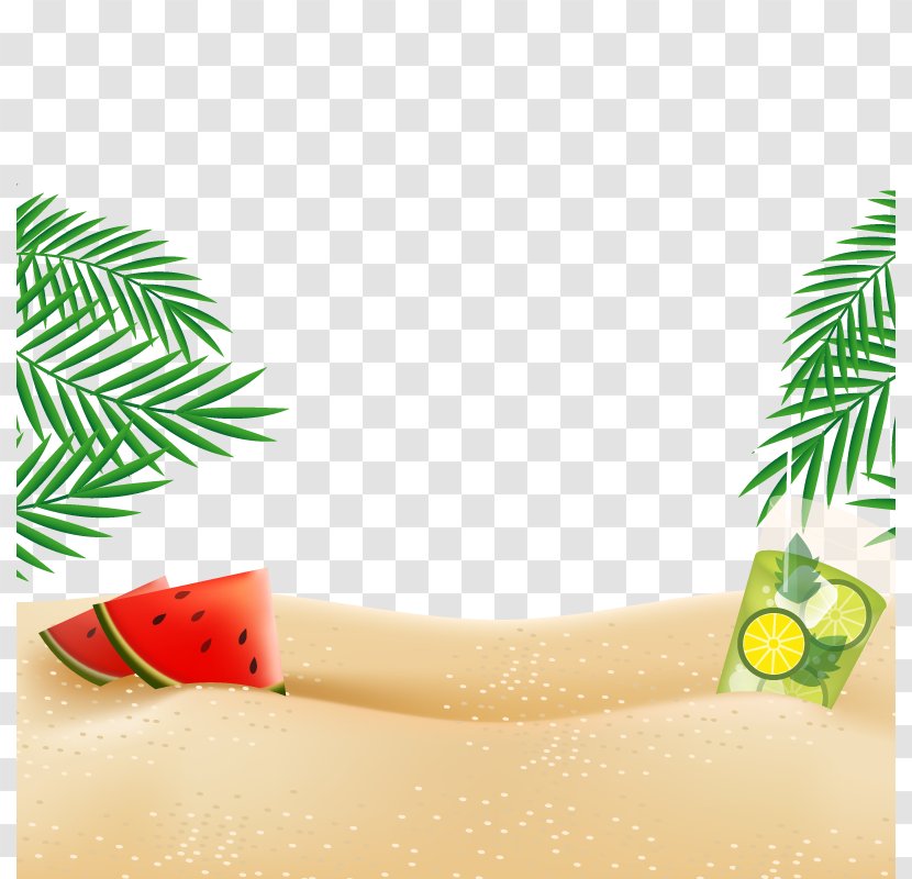 Beach GPS Tracking Unit - Logo - Vector Watermelon Transparent PNG