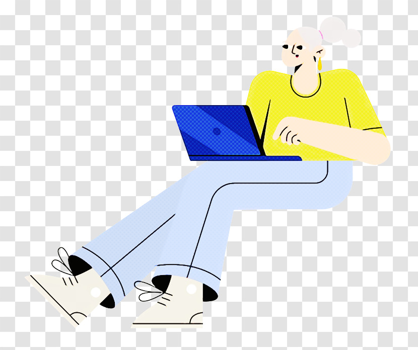 Cartoon Yellow Sitting Meter Joint Transparent PNG