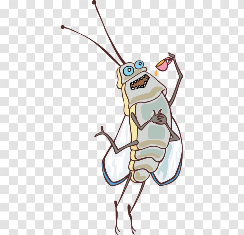 Insect Little Fly So Sprightly Cockroach Clip Art - Silhouette - Cartoon Insects Transparent PNG