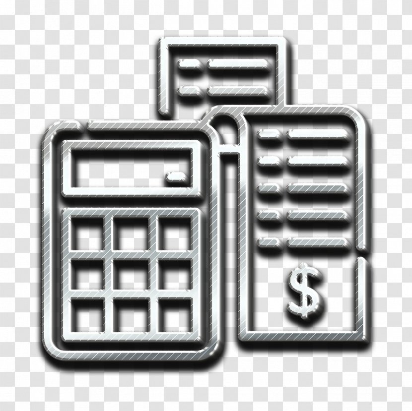 Ecommerce Icon Money Accounting - Cufflink - Metal Rectangle Transparent PNG