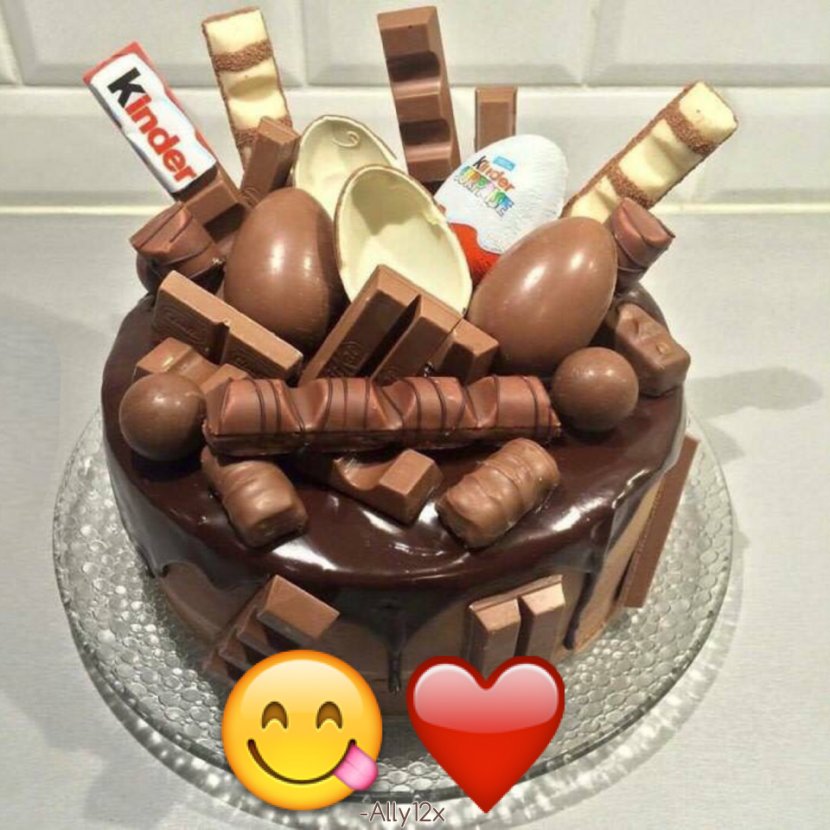 Kinder Bueno Chocolate Birthday Cake Surprise - Dripping Transparent PNG