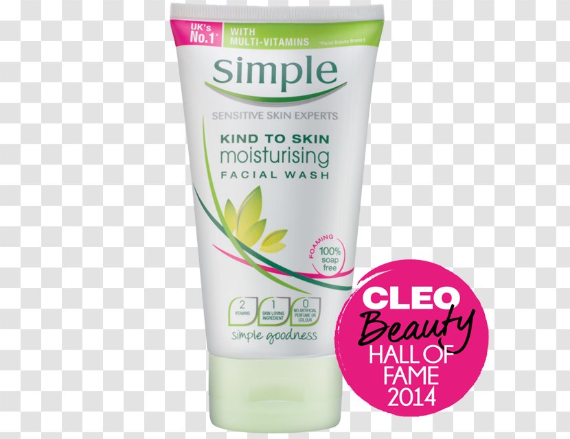 Simple Skincare Cleanser Skin Care Kind To Hydrating Light Moisturiser Moisturizer - Face Wash Transparent PNG