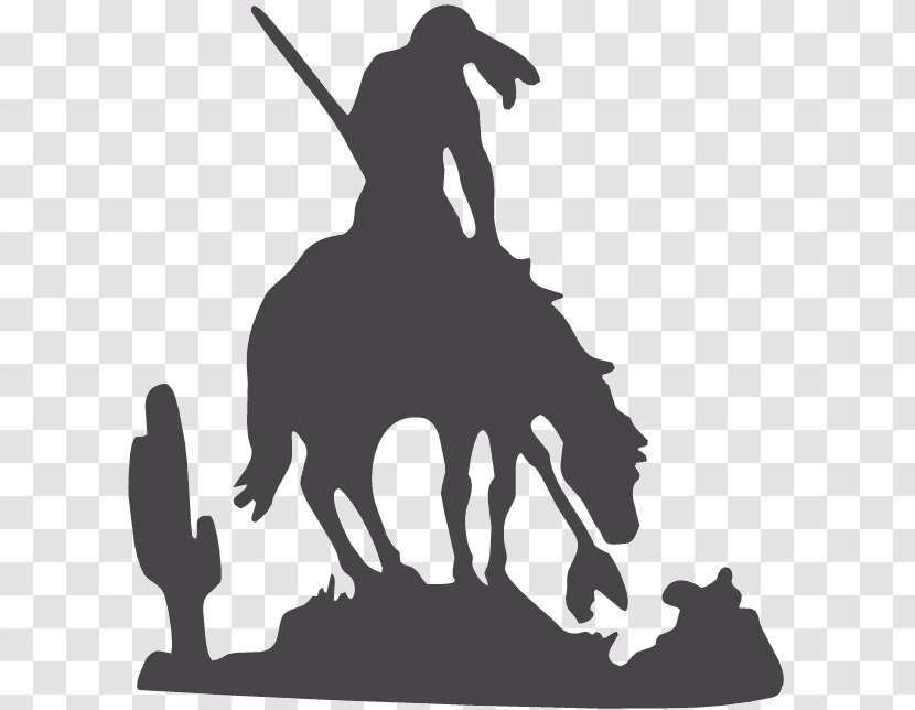 End Of The Trail Horse Clip Art Silhouette Native Americans In United States - Decal Transparent PNG