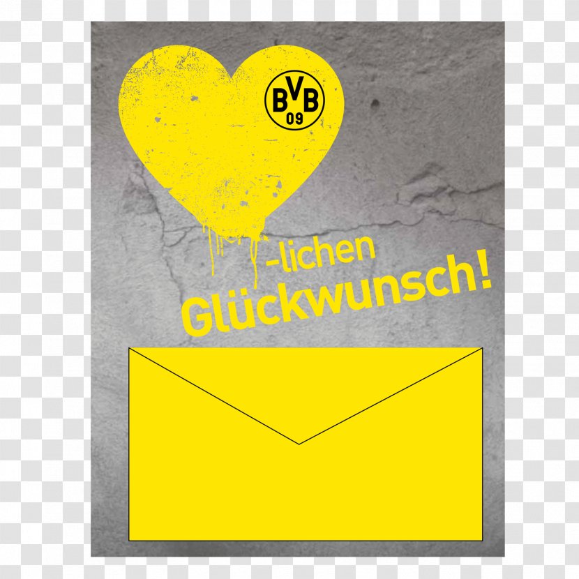 Borussia Dortmund Bundesliga Football Mönchengladbach Greeting & Note Cards - Yellow Transparent PNG