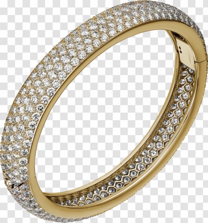 Love Bracelet Cartier Bangle Diamond - Colored Gold Transparent PNG