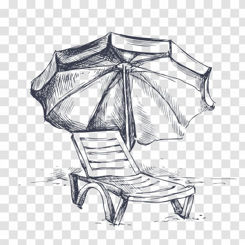Drawing Download Umbrella - Hand-painted Island Tour Transparent PNG