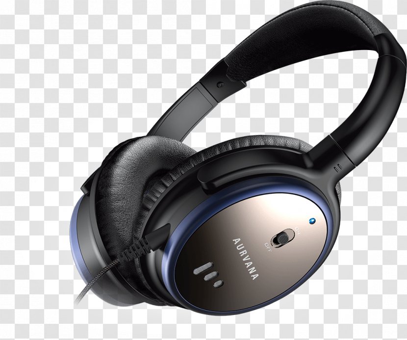 Microphone Noise-cancelling Headphones Active Noise Control Creative Aurvana ANC - Gold - Bose Transparent PNG