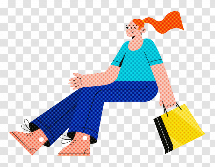 Lady Sitting On Chair Transparent PNG