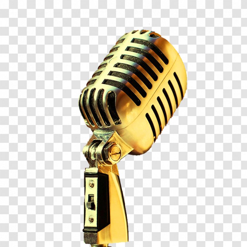 Little White School Museum Microphone Royalty-free - Silhouette - FIG Golden Transparent PNG