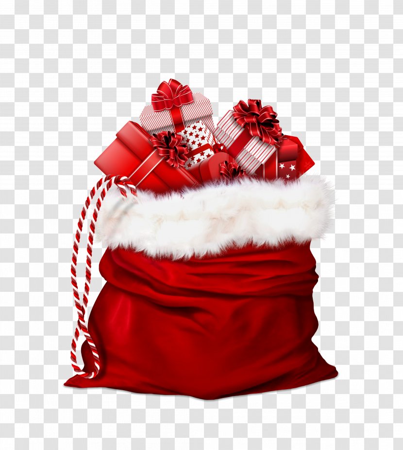 Santa Claus Gift Wrapping Christmas Transparent PNG
