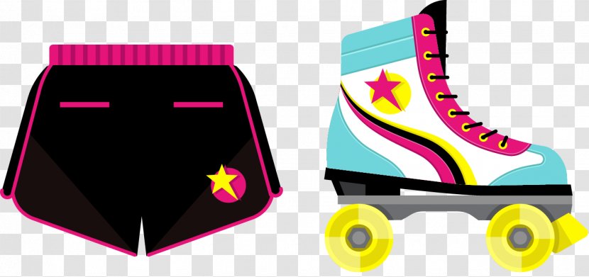 Ice Skate Roller Skates Skating - Shoe - Vector Painted Pants And Transparent PNG