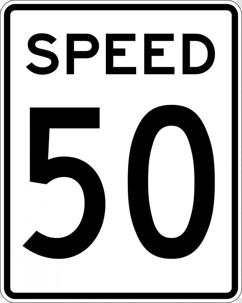 Speed Limit Traffic Sign Regulatory United States Warning - Pedestrian Transparent PNG
