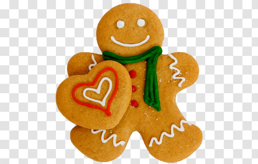 Gingerbread House Man Biscuits Christmas Cookie - Lebkuchen - Biscuit Transparent PNG