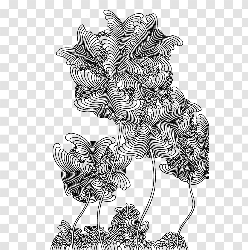 Floral Design Drawing Visual Arts Adidas Store - Flowering Plant - Tribe Pattern Transparent PNG