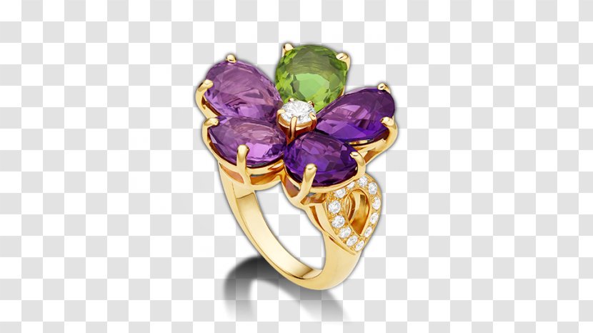 Earring Bulgari Jewellery Sapphire - Colored Gold - Flower Ring Transparent PNG