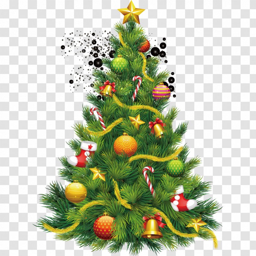 Santa Claus Christmas Tree Ornament Clip Art - Fir - Colorful Transparent PNG