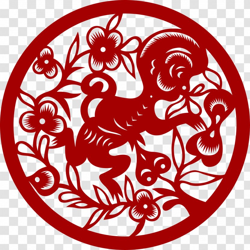 Chinese Zodiac Horoscope Monkey Astrology - Flower - Red Transparent PNG
