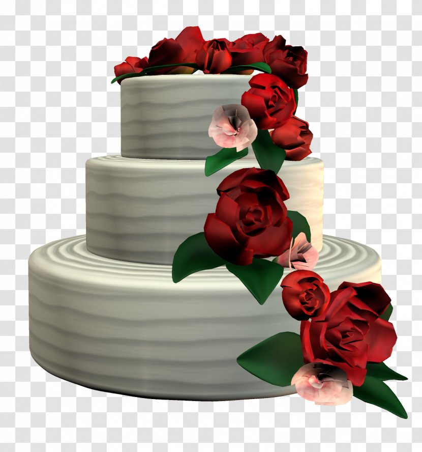 Layer Cake Food Wedding - Garden Roses Transparent PNG