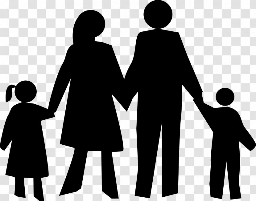 Family Clip Art - Standing - Silhouette Transparent PNG