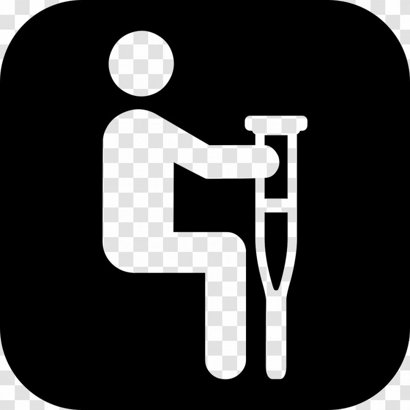 Crutch Vector Graphics Disability Clip Art - Logo - Sentado Transparent PNG